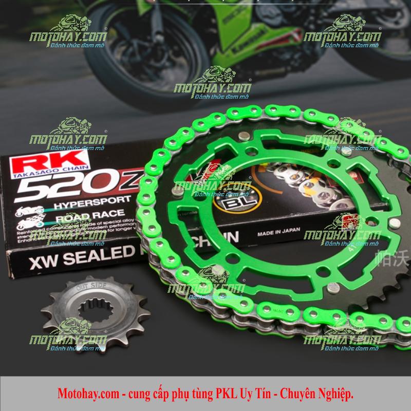 Bộ nhông sên (RK) dĩa độ Z500 Ninja500