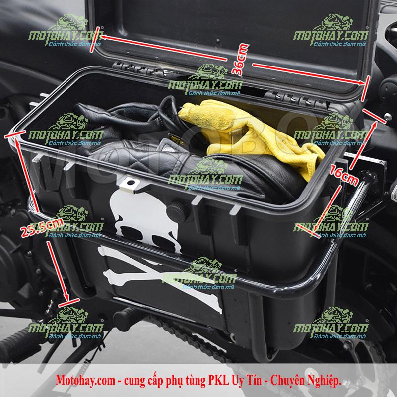 Thùng hông nhựa kèm baga Motobox cho Eliminator 500